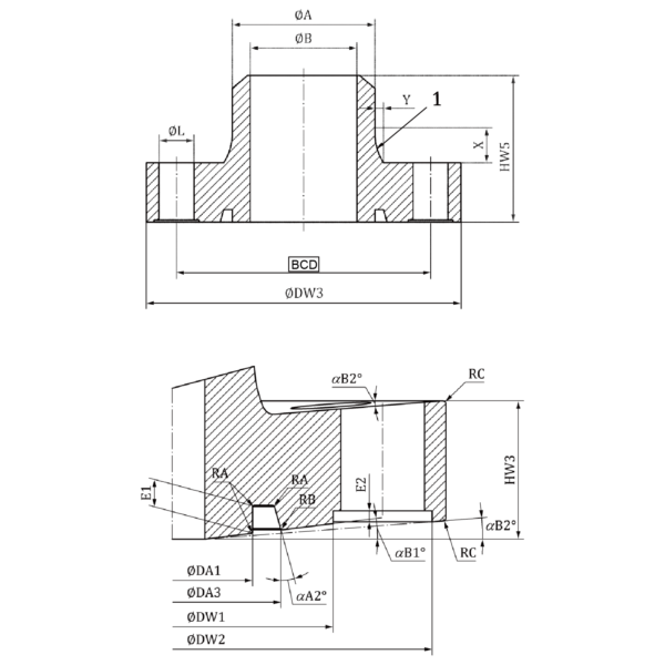 Compact flange